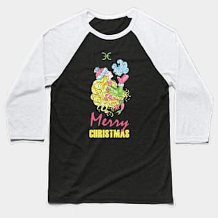 Merry Christmas Pisces Winter Holidays Baseball T-Shirt